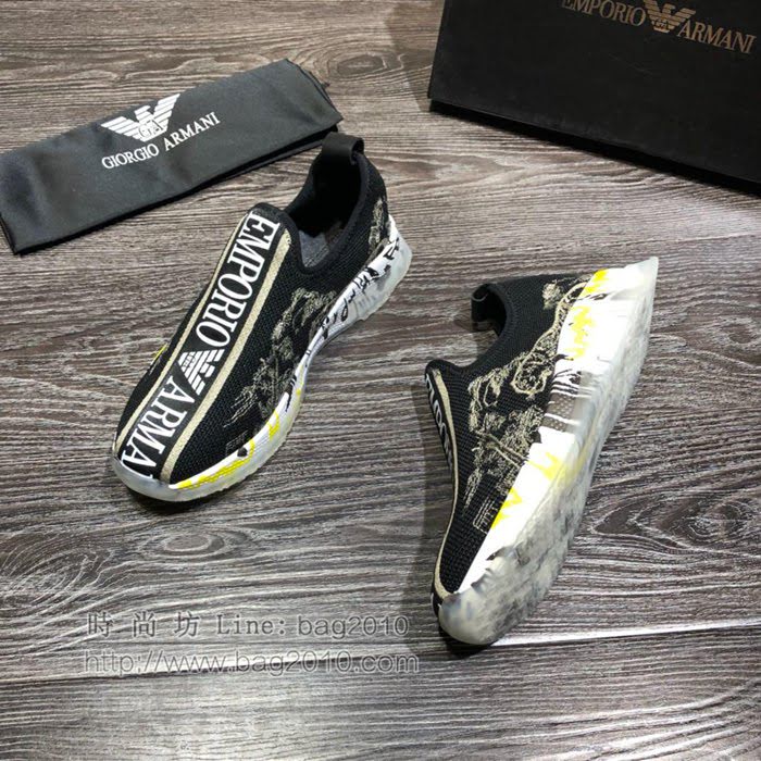 Armani男鞋 2019新款 男士休閒運動鞋 透氣網布 阿瑪尼時尚男鞋  jpx2153